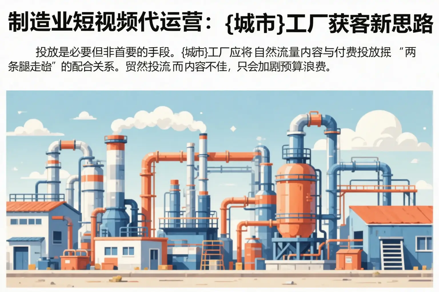 制造业短视频代运营:武清工厂获客新思路